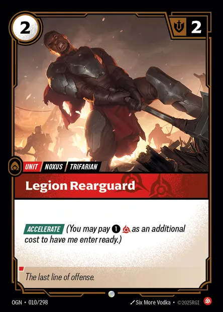 Legion Rearguard, carte Riftbound OGN 010 — extension Origins