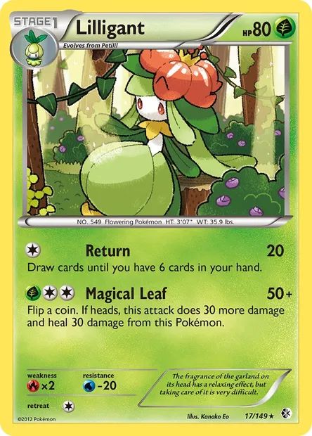 Lilligant, Pokémon card BCR 17 — Boundaries Crossed set
