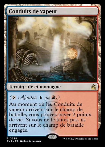 Conduits de vapeur, carte Magic RVR 288 — extension Ravnica Remastered
