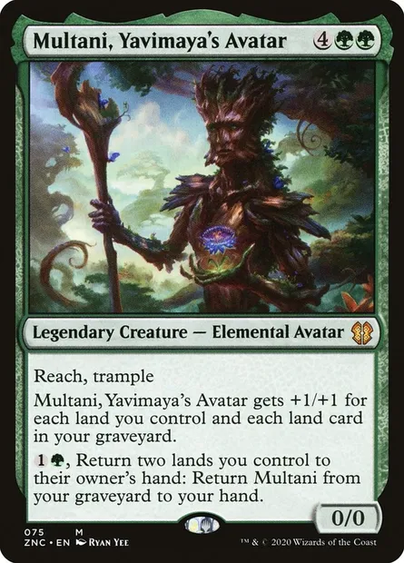 Multani, Yavimaya's Avatar, Magic card ZNC 75 — Zendikar Rising Commander set