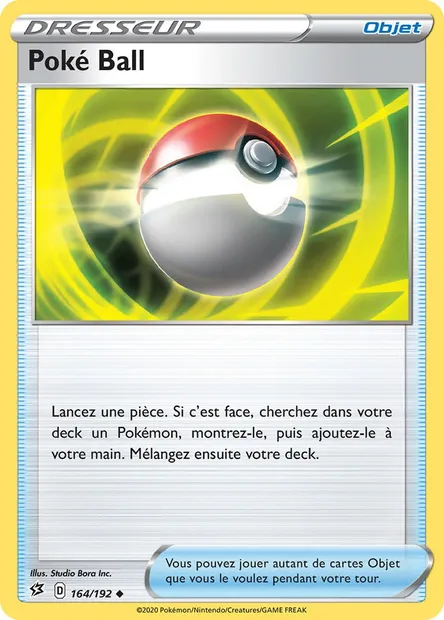 Poké Ball, carte Pokémon RCL 164 — extension Clash des Rebelles
