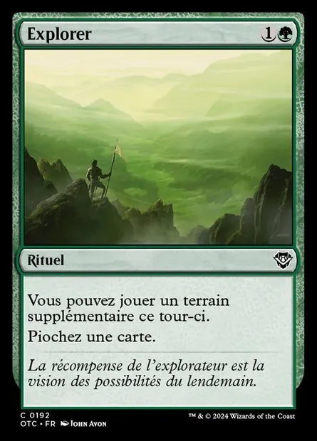 Explorer, carte Magic OTC 192 — extension Outlaws of Thunder Junction Commander