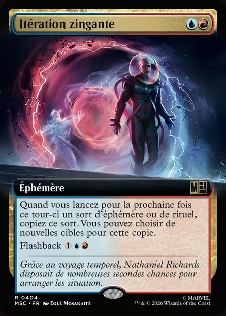 Itération zingante, carte Magic MSC 404 — extension Marvel Super Heroes Commander