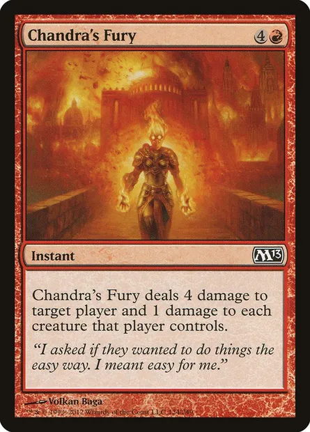 Chandra's Fury, Magic card M13 124 — Magic 2013 set