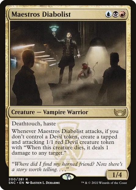 Maestros Diabolist, Magic card SNC 200 — Streets of New Capenna set