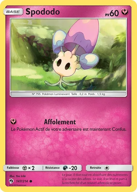 Spododo, carte Pokémon LOT 147 — extension Tonnerre Perdu
