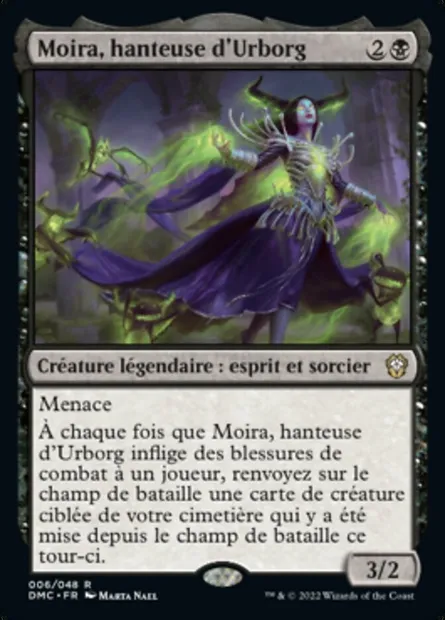Moira, hanteuse d'Urborg, carte Magic DMC 6 — extension Dominaria United Commander