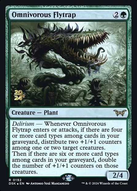 Gobe-mouche omnivore, carte Magic PDSK 192s — extension Duskmourn: House of Horror Promos
