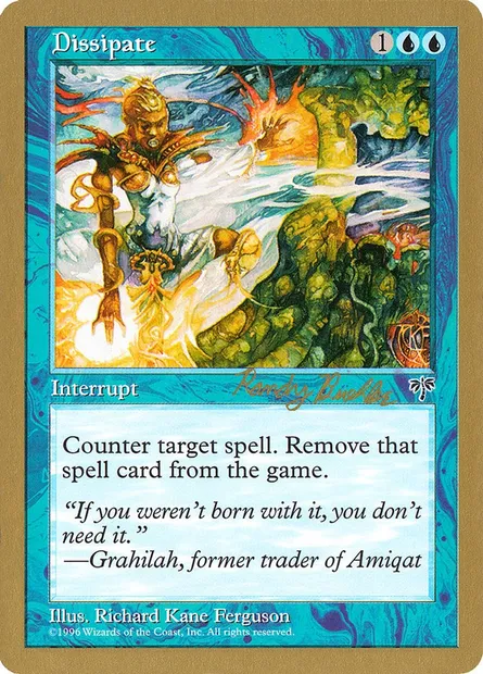 Dissipate, Magic card WC98 rb61 — World Championship Decks 1998 set
