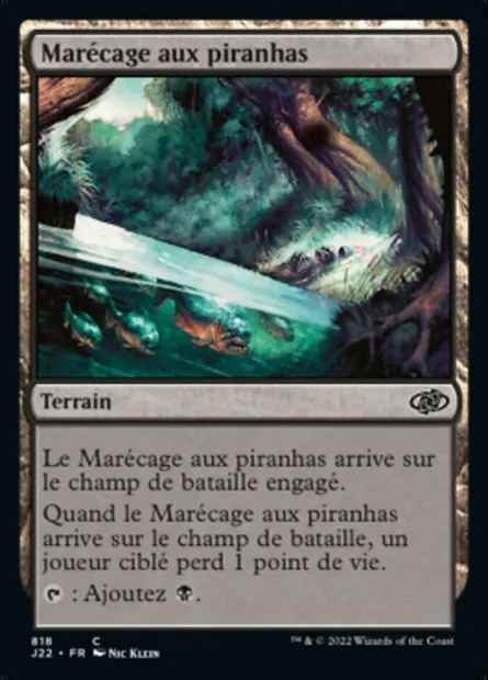 Marécage aux piranhas, carte Magic J22 818 — extension Jumpstart 2022