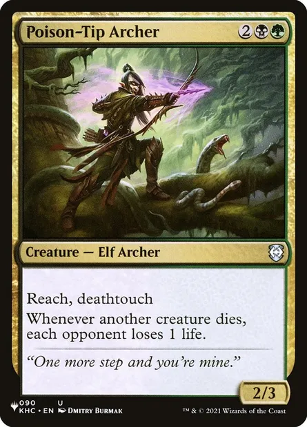 Poison-Tip Archer, Magic card PLST KHC-90 — The List set