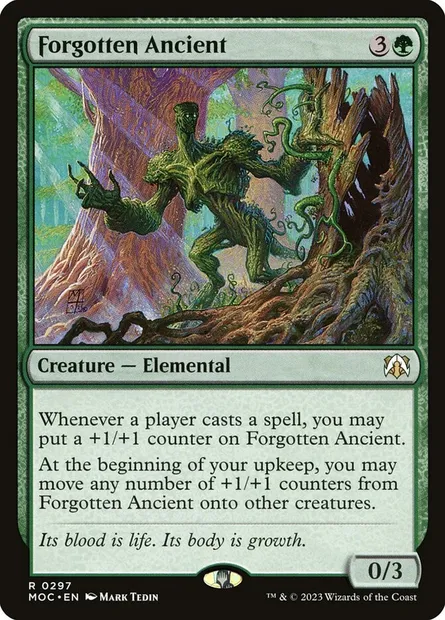 Forgotten Ancient, Magic card MOC 297 — March of the Machine Commander set