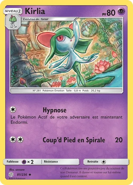Kirlia, carte Pokémon CEC 81 — extension Éclipse Cosmique