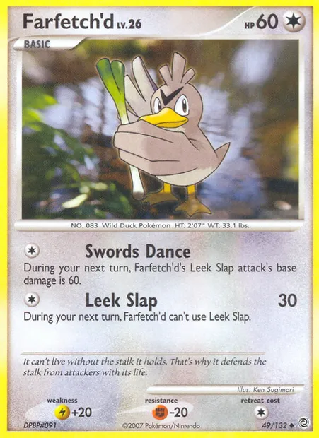 Farfetch'd, Pokémon card SW 49 — Secret Wonders set