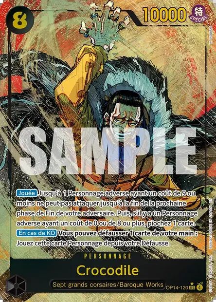 Crocodile, carte One Piece OP14-120 — extension LES SEPT DE LA MER D'AZUR