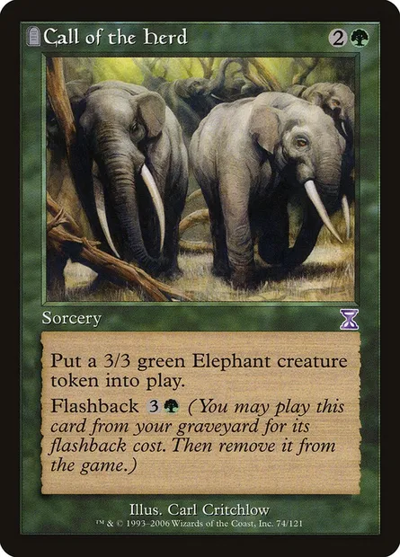 Call of the Herd, Magic card TSB 74 — Time Spiral Timeshifted set