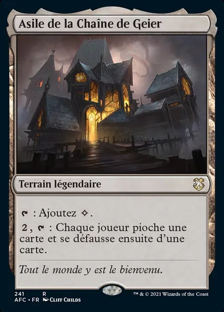 Asile de la Chaîne de Geier, carte Magic AFC 241 — extension Forgotten Realms Commander