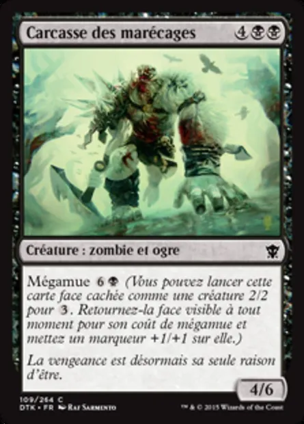 Carcasse des marécages, carte Magic DTK 109 — extension Les Dragons de Tarkir