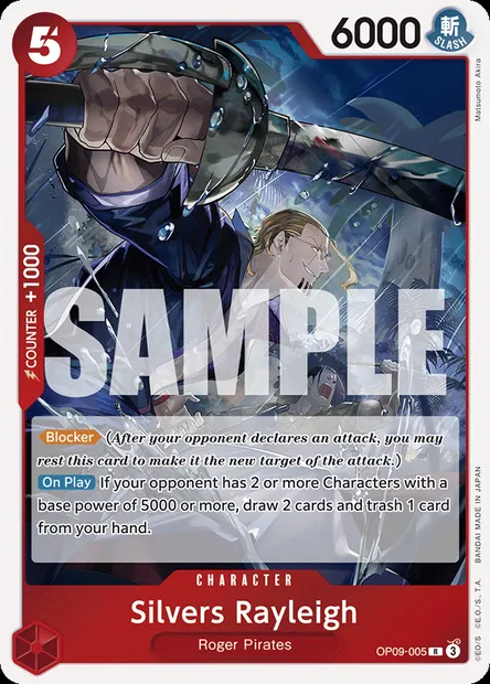 Silvers Rayleigh, One Piece card OP09-005 — EMPERORS IN THE NEW WORLD set