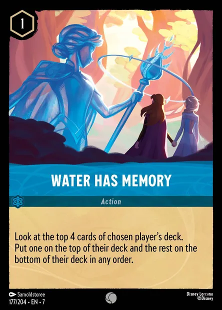 Water Has Memory, Disney Lorcana card CH7-177 — Archazia's Island set