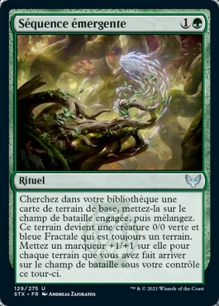 Séquence émergente, carte Magic STX 129 — extension Strixhaven: l'Académie des Mages