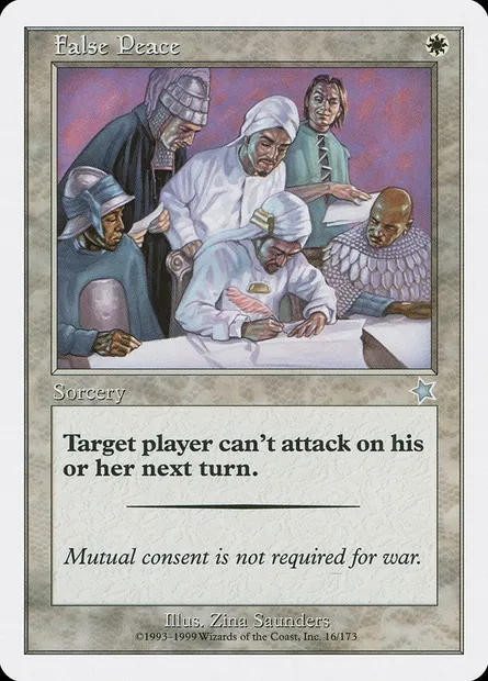 False Peace, Magic card S99 16 — Starter 1999 set