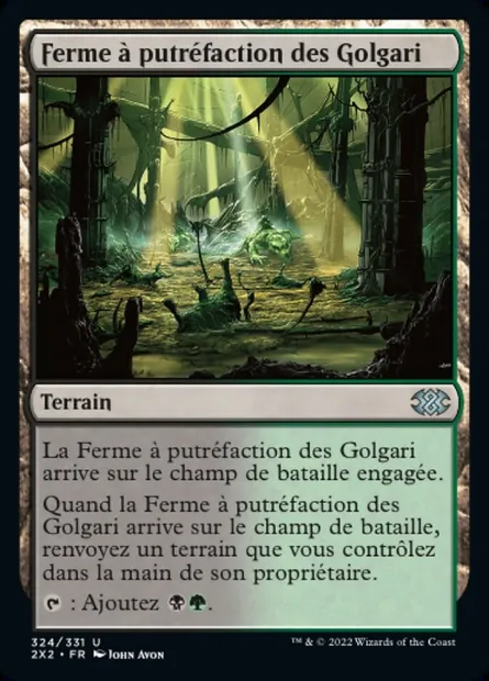 Ferme à putréfaction des Golgari, carte Magic 2X2 324 — extension Double Masters 2022