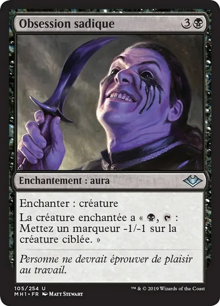 Obsession sadique, carte Magic MH1 105 — extension Horizons du Modern