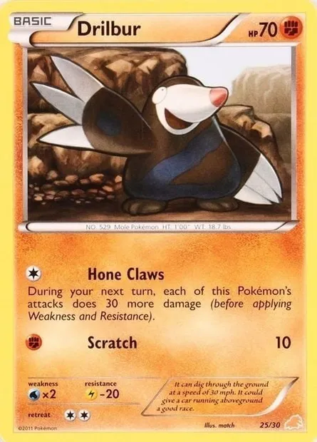 Rototaupe, carte Pokémon TK5E 025 — extension BW Trainer Kit Excadrill