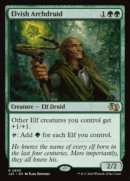 Elvish Archdruid, Magic card J25 655 — Foundations Jumpstart set