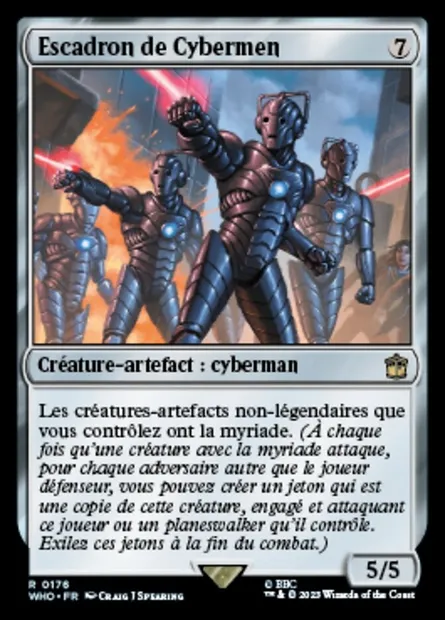 Escadron de Cybermen, carte Magic WHO 176 — extension Doctor Who