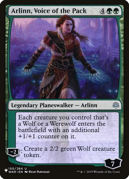 Arlinn, Voice of the Pack, Magic card PLST WAR-150 — The List set