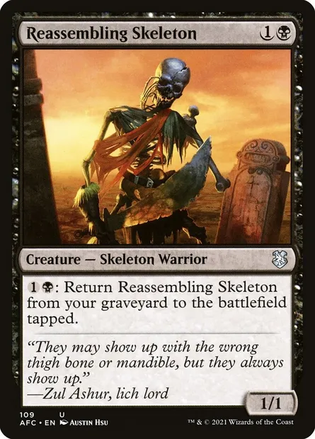 Reassembling Skeleton, Magic card AFC 109 — Forgotten Realms Commander set