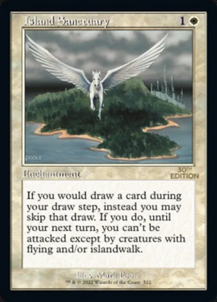 Island Sanctuary, Magic card 30A 322 — 30th Anniversary Edition set