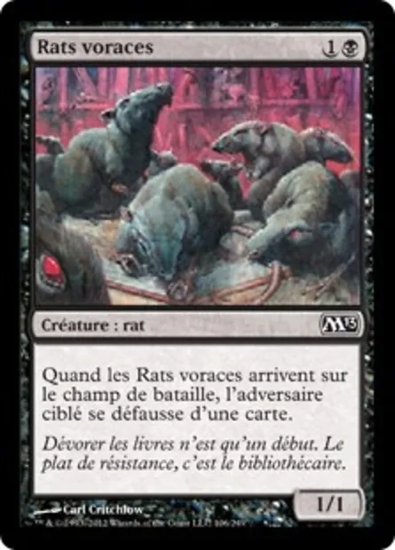 Rats voraces, carte Magic M13 106 — extension Magic 2013