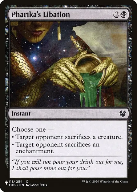 Libation pour Pharika, carte Magic PLST THB-111 — extension The List