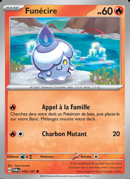 Funécire, carte Pokémon TWM 036 — extension Mascarade Crépusculaire