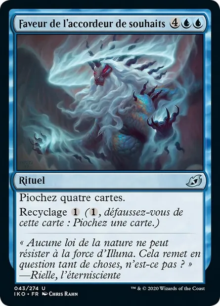 Faveur de l'accordeur de souhaits, carte Magic IKO 43 — extension Ikoria: Lair of Behemoths