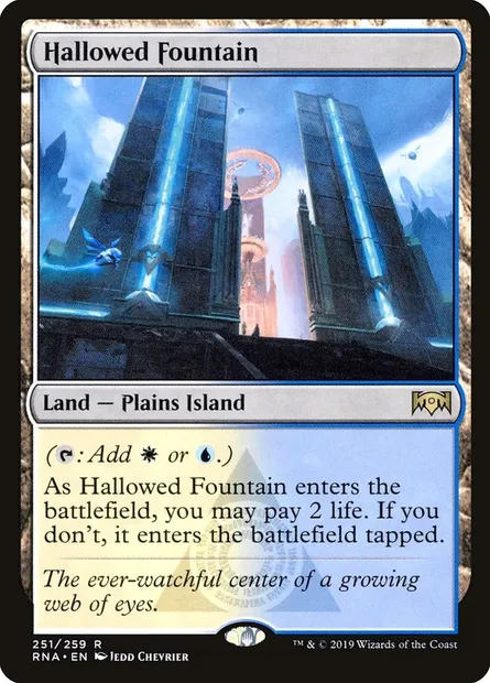 Hallowed Fountain, Magic card RNA 251 — Ravnica Allegiance set
