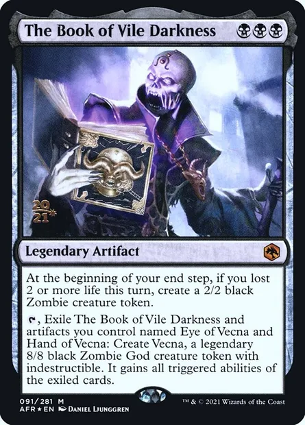 The Book of Vile Darkness, Magic card PAFR 91s — Adventures in the Forgotten Realms Promos set