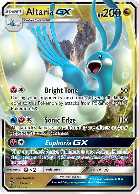 Altaria GX, Pokémon card DRM 41 — Dragon Majesty set