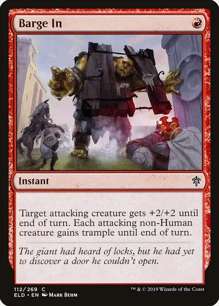 Barge In, Magic card ELD 112 — Throne of Eldraine set