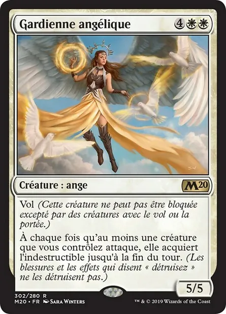 Gardienne angélique, carte Magic M20 302 — extension Core Set 2020