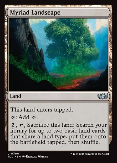 Myriad Landscape, Magic card TDC 380 — Tarkir: Dragonstorm Commander set