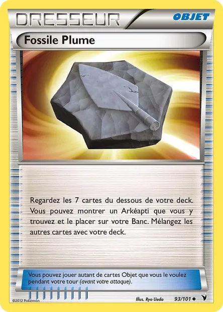Fossile Plume, carte Pokémon NVI 93 — extension Nobles Victoires