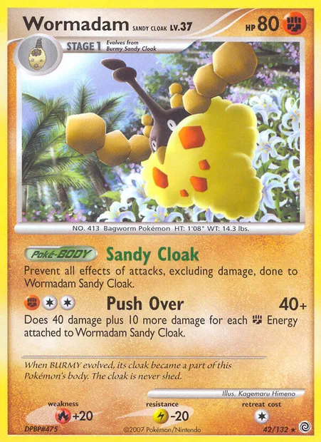 Wormadam Sandy Cloak, Pokémon card SW 42 — Secret Wonders set