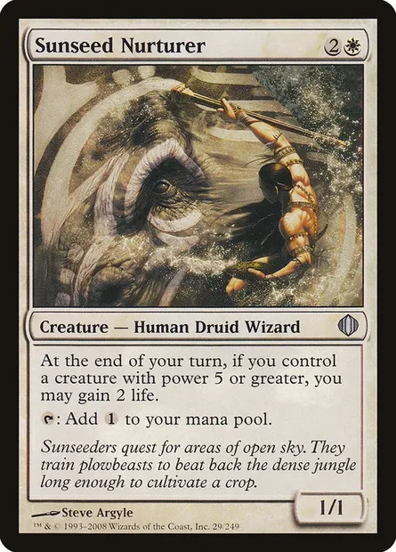 Sunseed Nurturer, Magic card ALA 29 — Shards of Alara set