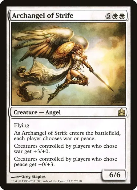 Archangel of Strife, Magic card CMD 7 — Commander 2011 set