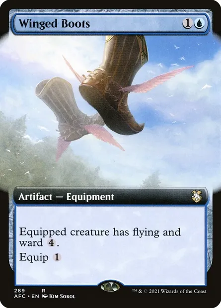 Winged Boots, Magic card AFC 289 — Forgotten Realms Commander set
