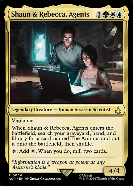 Shaun & Rebecca, Agents, Magic card ACR 64 — Assassin's Creed set